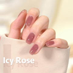 GAOY Jelly Pink Nude nails show a salon-quality home manicure