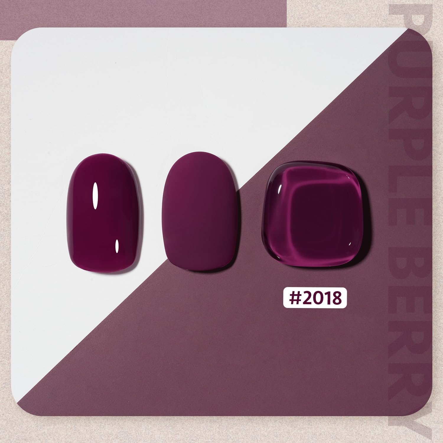 GAOY Jelly Purple swatch highlights buildable color for layered looks.