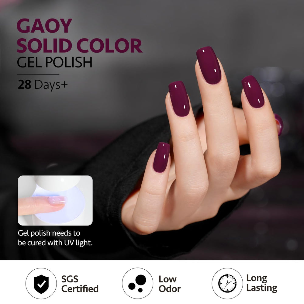 GAOY Jelly Purple UV curing image demonstrates fast 60-second dry time.