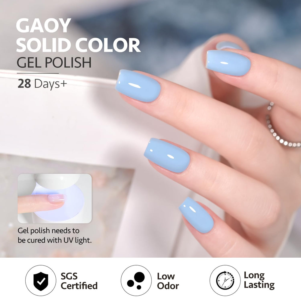 GAOY at-home manicure setup with 16ml gel polish for DIY nails