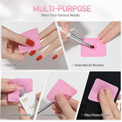 GAOY lint-free nail wipes 1.89-inch square size emphasizing portability