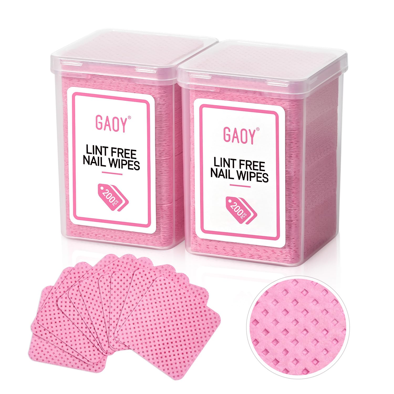 GAOY lint-free nail wipes packaging highlighting value for home and salon use