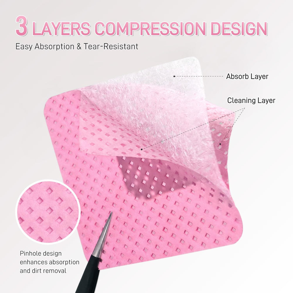 GAOY lint-free nail wipes soft cotton close-up showing gentle absorption for clean nails