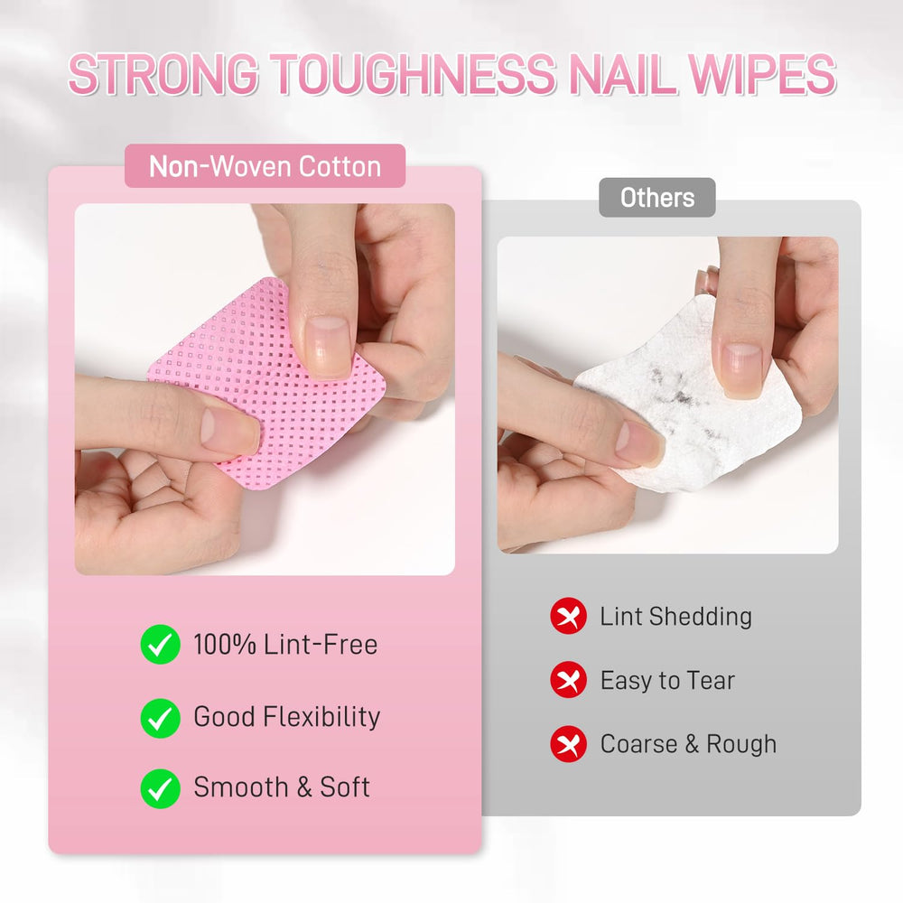 GAOY lint-free nail wipes two-box pack for home and studio use