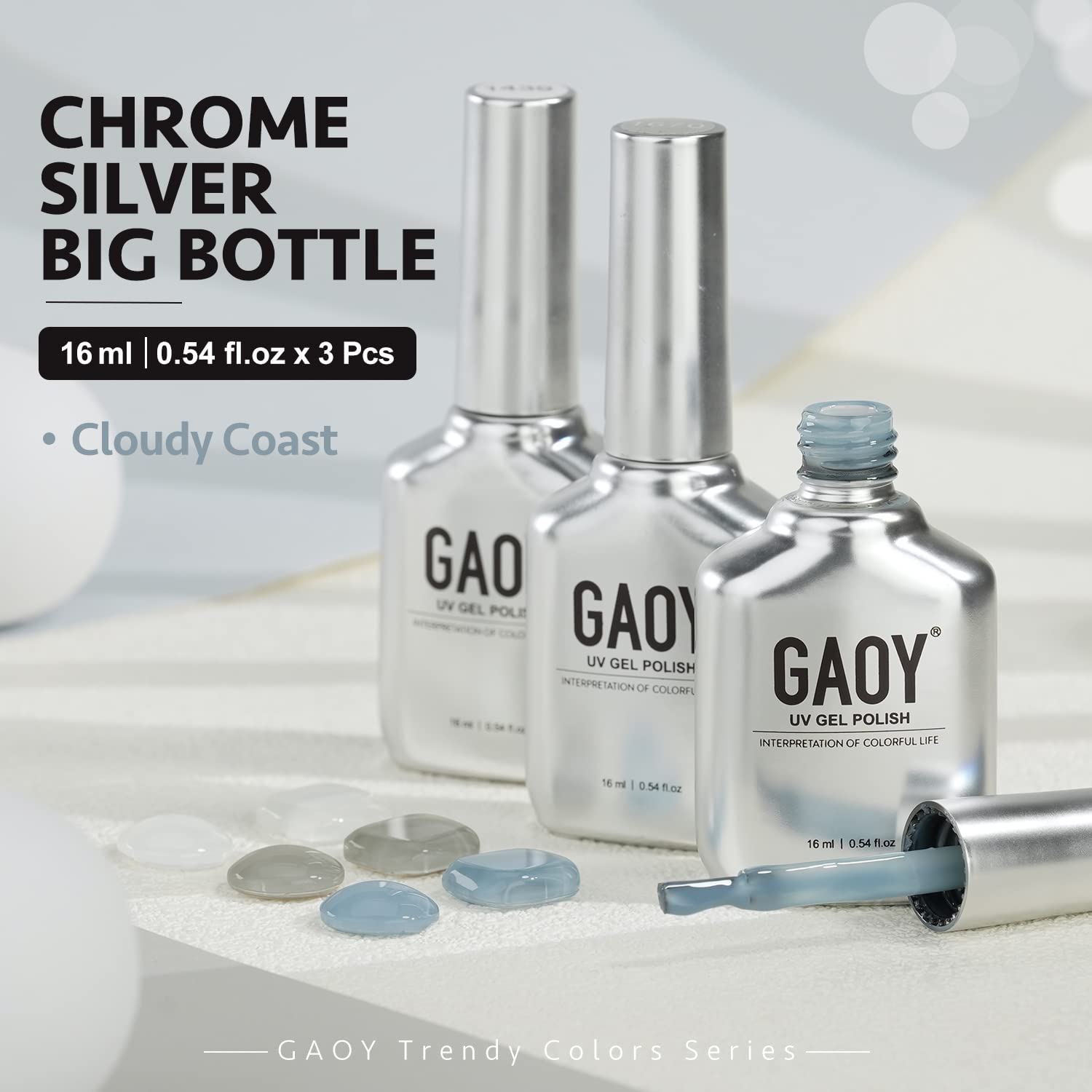 GAOY long-lasting shiny finish after color application.