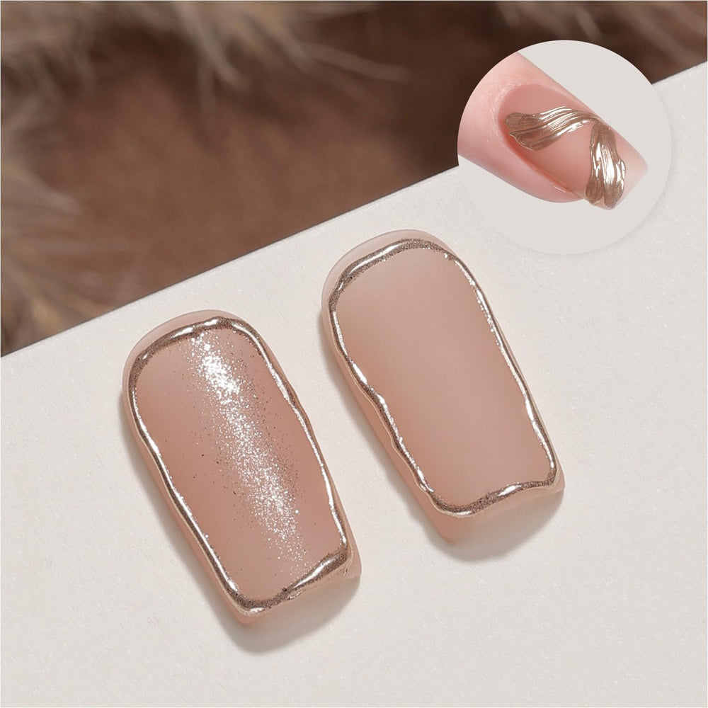 GAOY Matte Gel Top Coat bottle with champagne design for premium packaging and grip