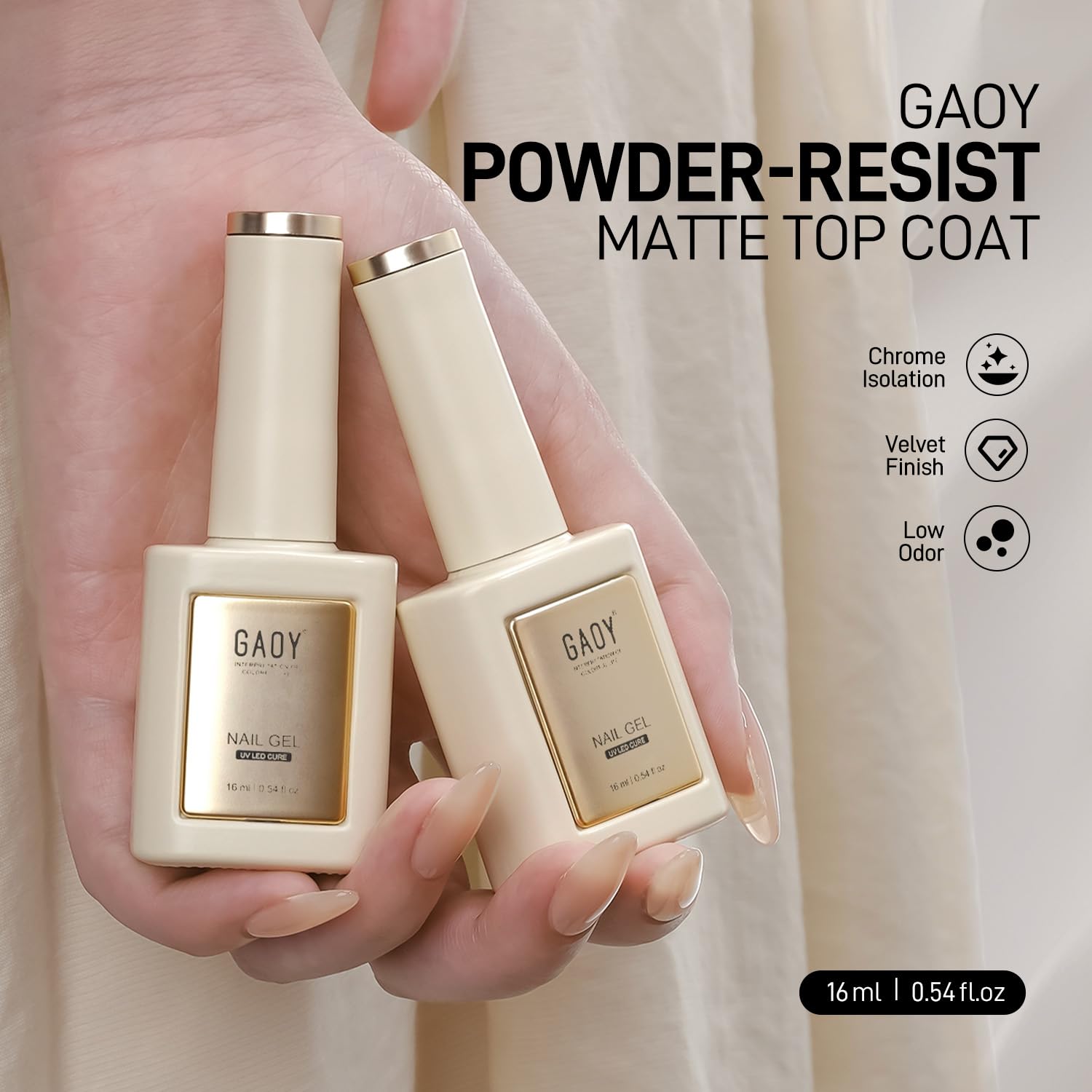 GAOY Matte Gel Top Coat uses SGS-certified, low-odor ingredients for safer use