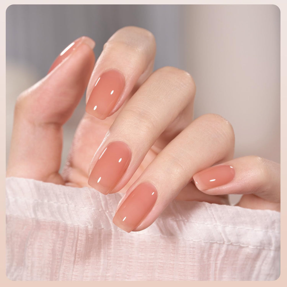GAOY Milky Jelly Nude sheer pink shade for soft, natural nails