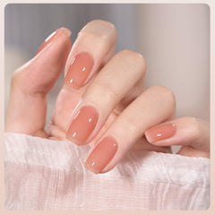 GAOY Milky Jelly Nude sheer pink shade for soft, natural nails