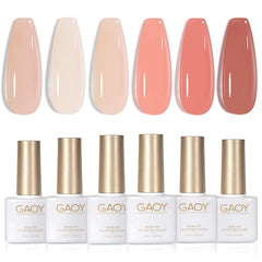 GAOY Milky Pink Jelly Nude gel polish bottle showing milky pink finish for at-home nails.