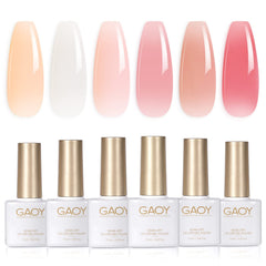 GAOY Milky White Jelly Nude packaging close-up for easy home manicure setup.