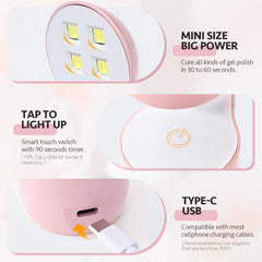 GAOY Mini UV Light features four LEDs for even, reliable curing.