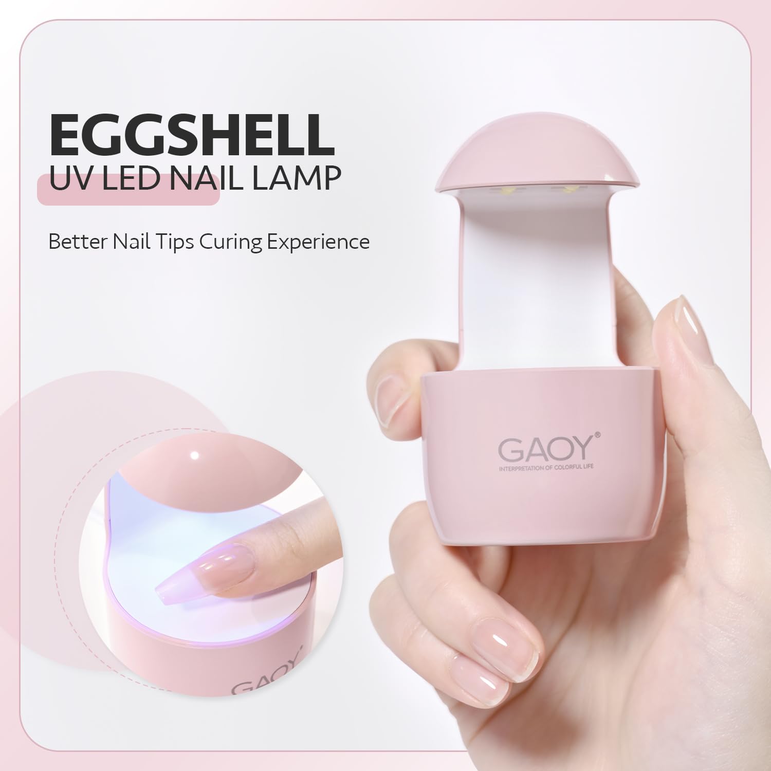 GAOY Mini UV Light compact size enables portable at-home gel sessions.