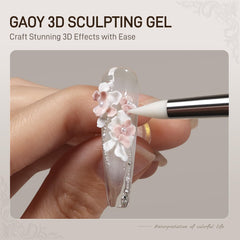 GAOY nail art decorations being attached with secure 3D shaping.
