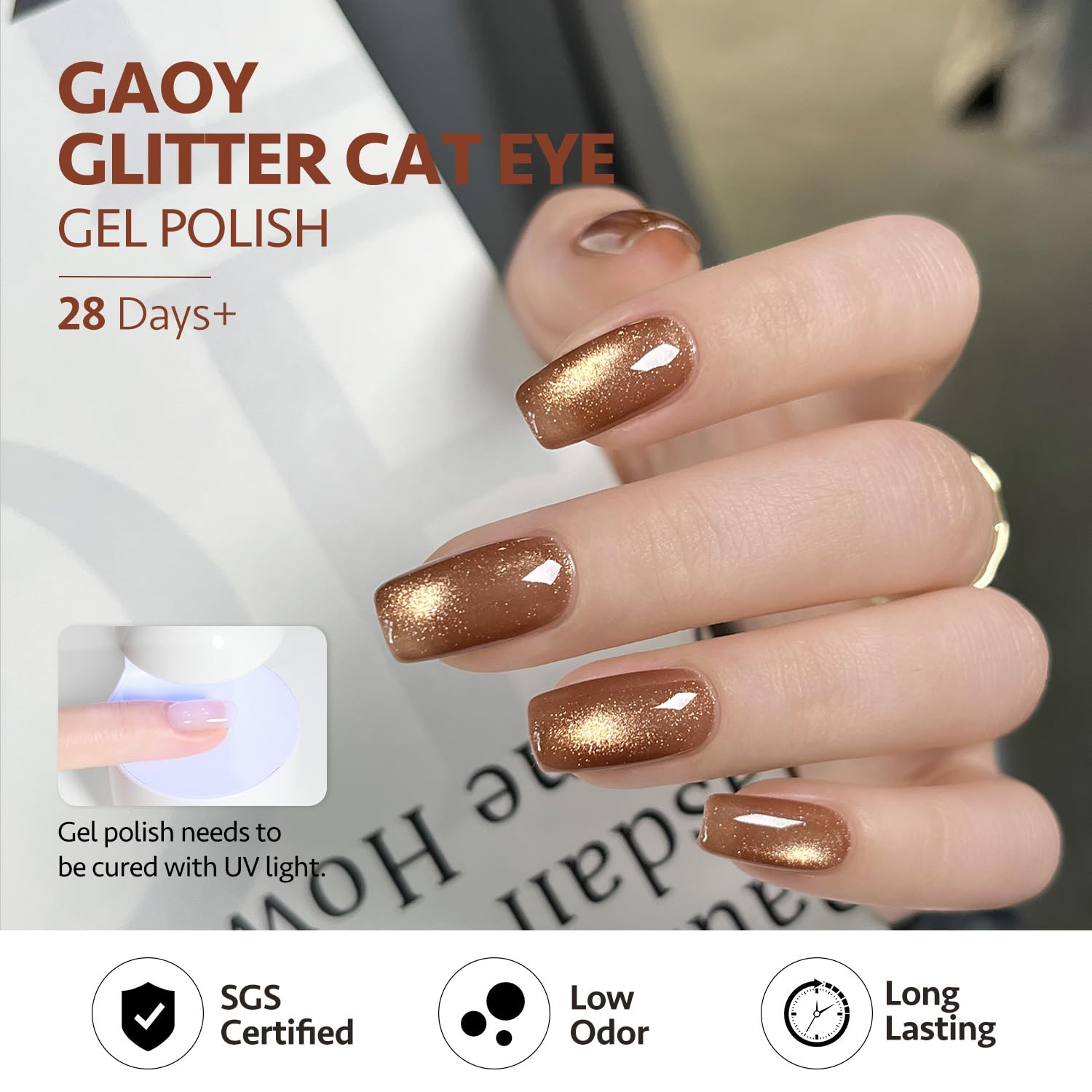 GAOY Nail Art Home Kit with magnets and polishes for DIY nails