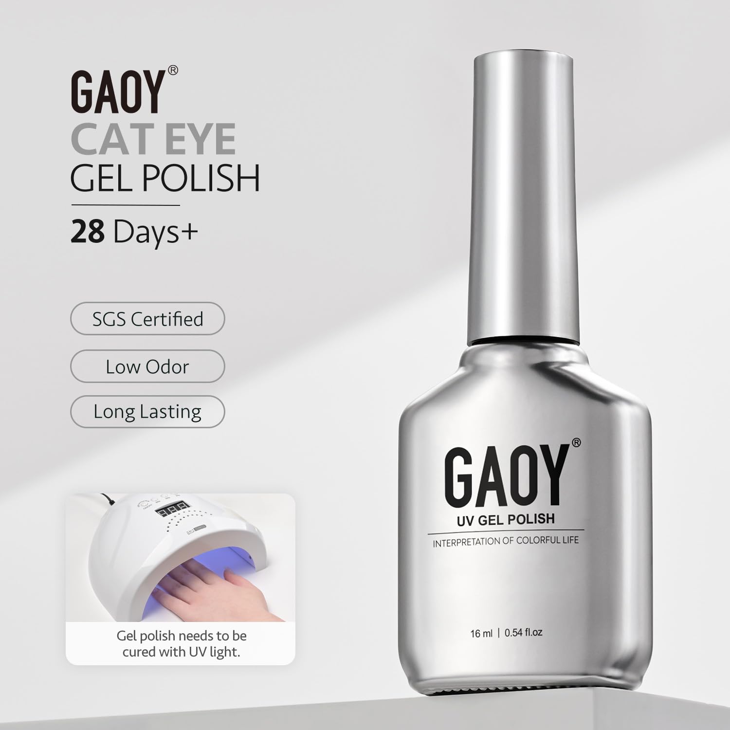 GAOY 16 ml gel polish kit includes magnet for patterning.