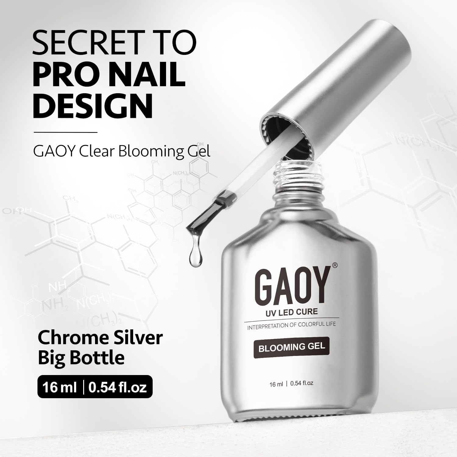 GAOY Nail Blooming Gel packaging is compact for convenient home use
