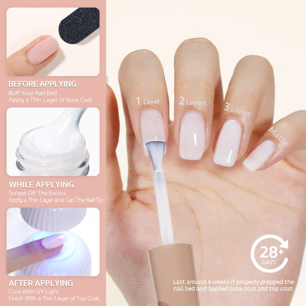 GAOY nail bed buff prep for better adhesion.