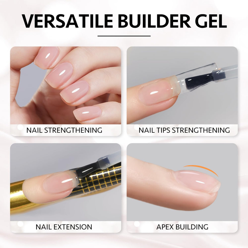 GAOY nail extension hard gel for stronger, longer nails that resist lifting.