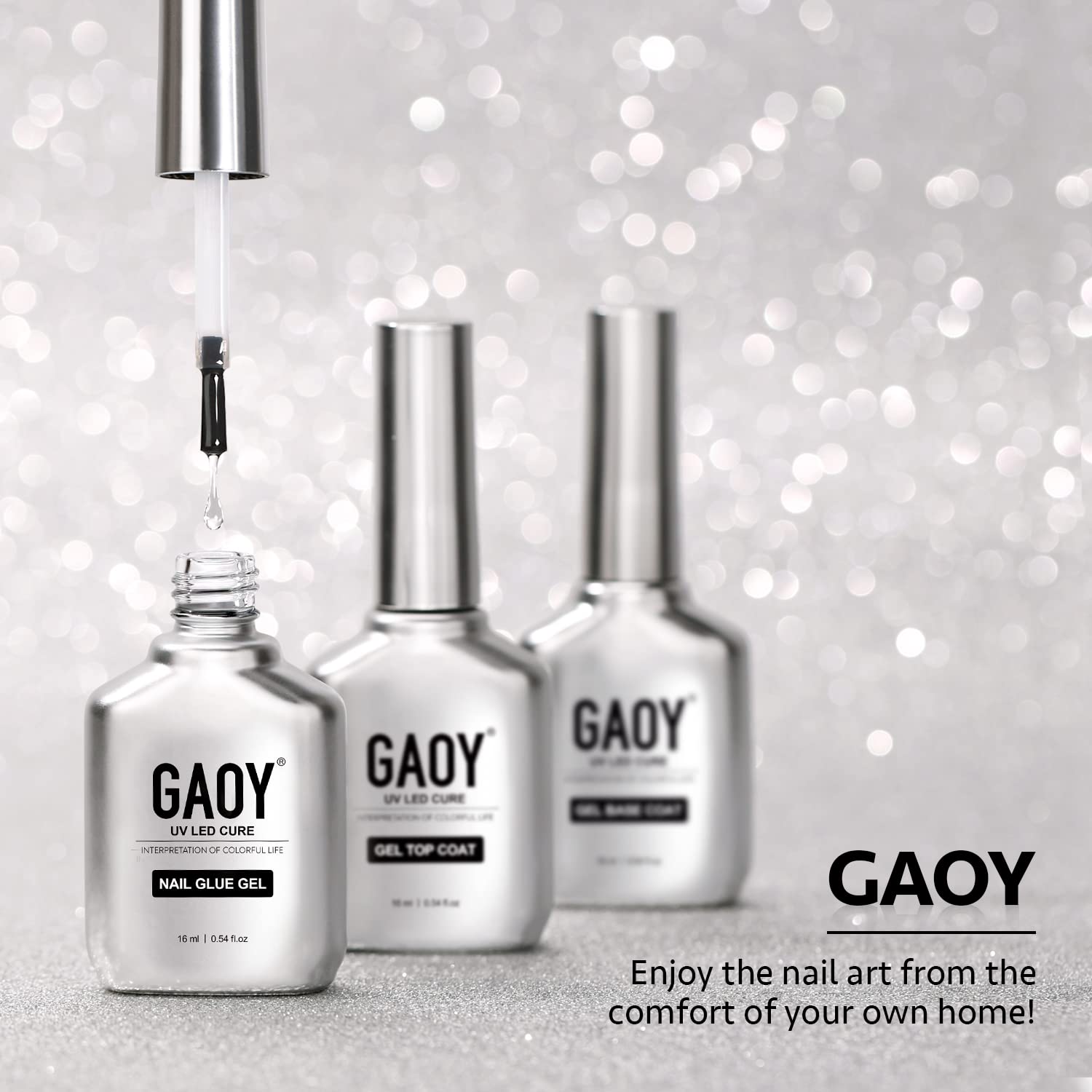 GAOY Nail Glue Gel packaging includes a 16 ml bottle.