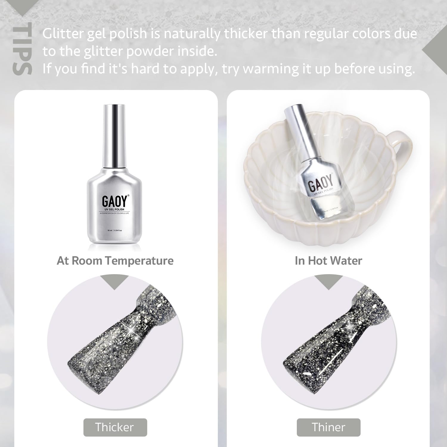 GAOY Nail Prep Buff Base Coat for better adhesion