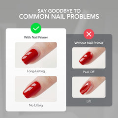 GAOY Nail Primer front view shows acid-free bottle design for safe use.