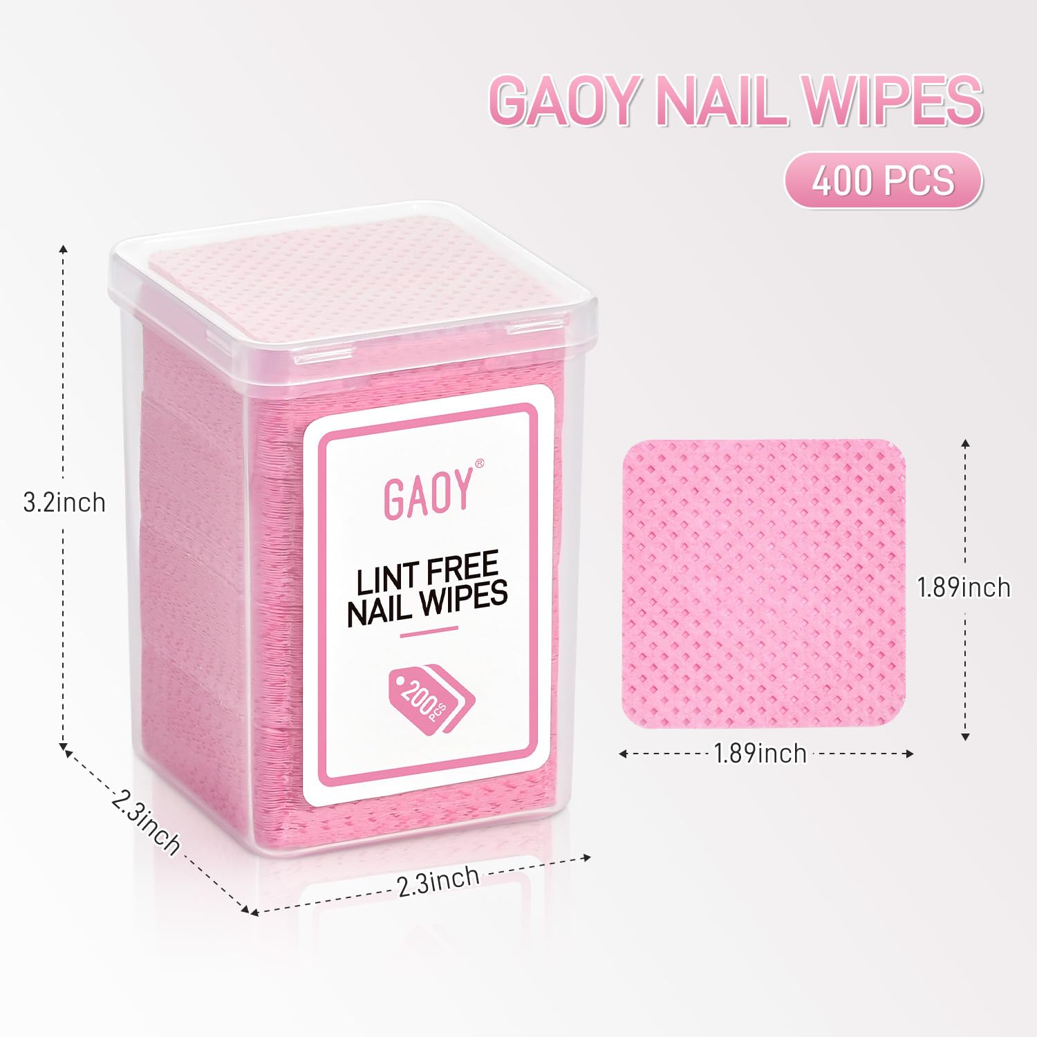 GAOY lint-free nail wipes ideal for drying and cleaning tools