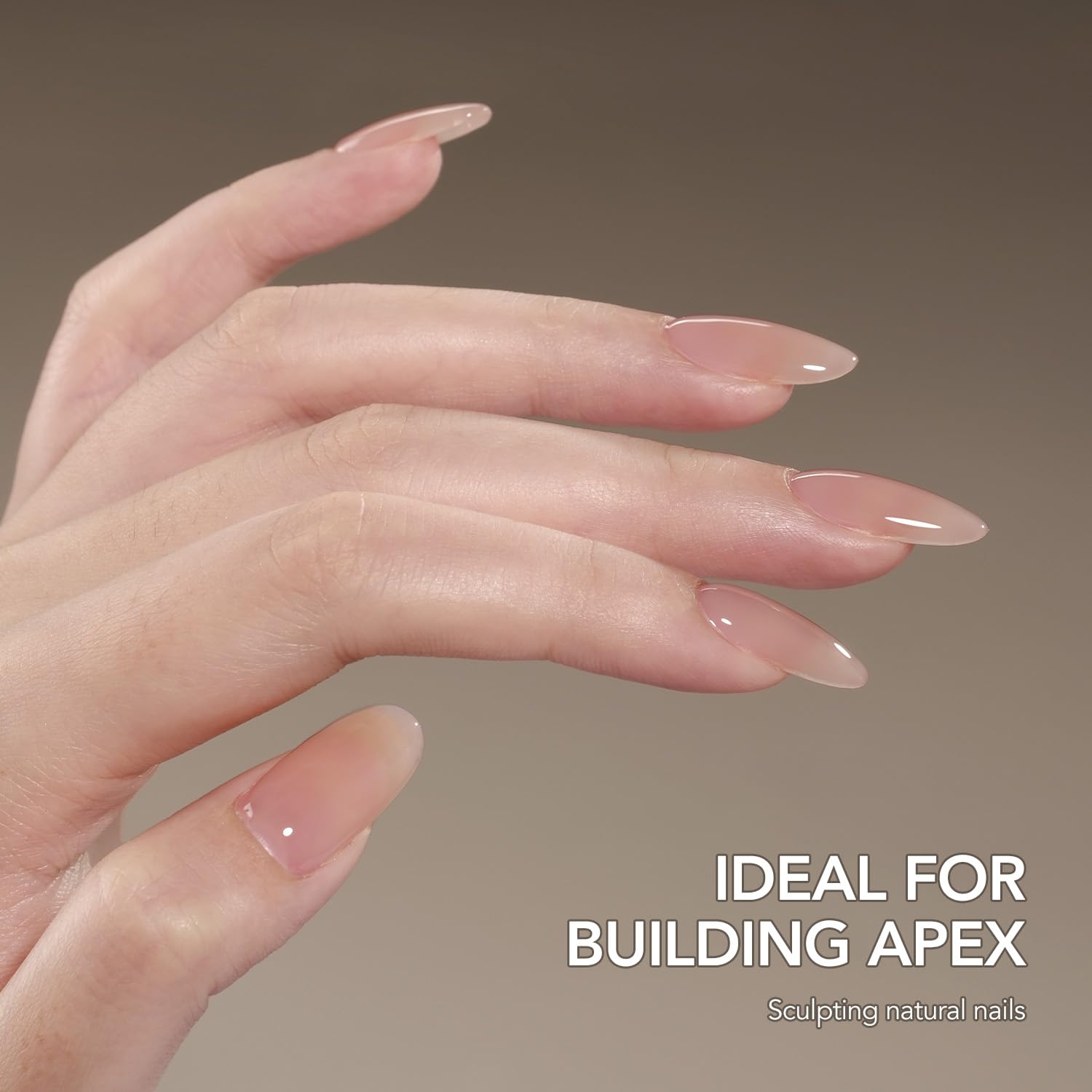 GAOY nails before and after with builder base for natural enhancement