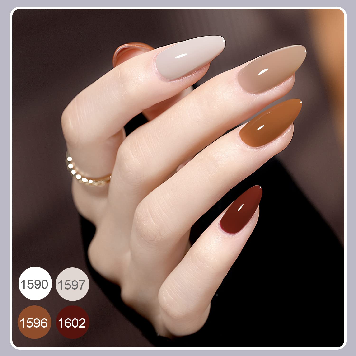GAOY manicure on hand demonstrates smooth application and long wear potential.