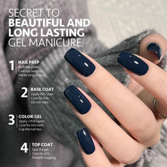 GAOY Navy blue gloss finish with a subtle shimmer.