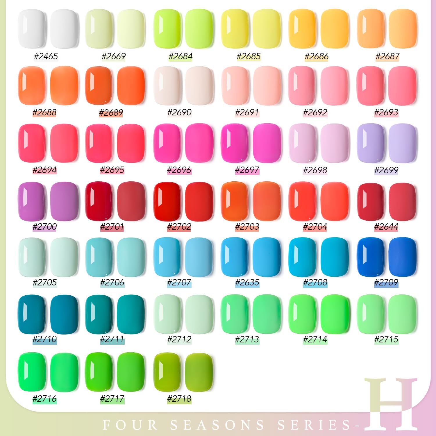 GAOY neon color swatch display showing vivid shades for quick shade matching.