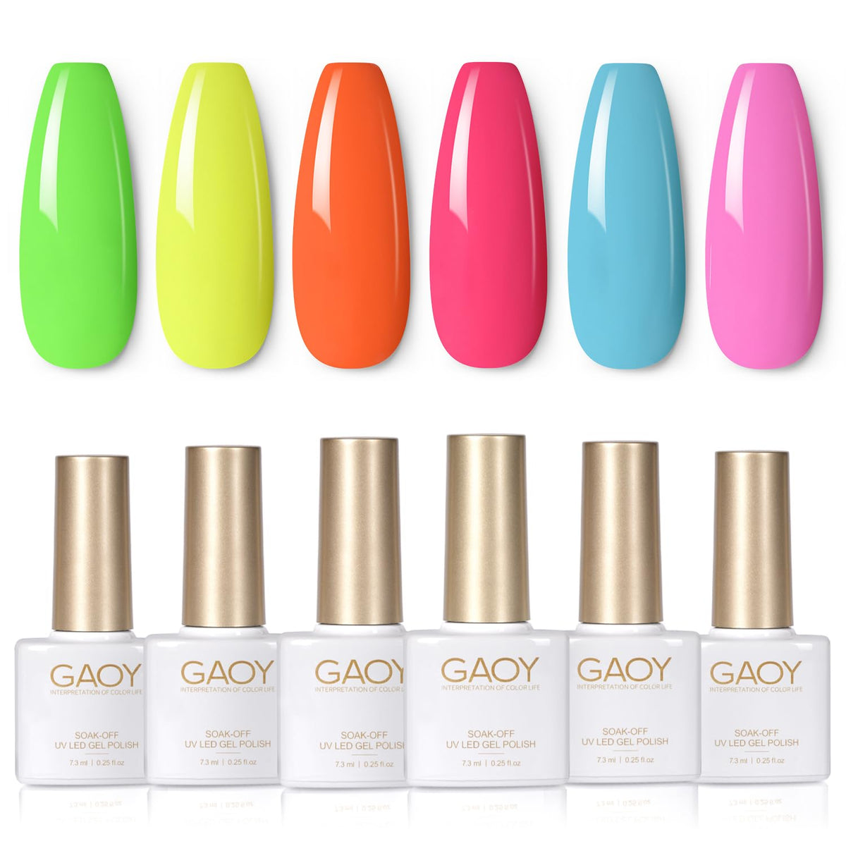 GAOY Neon Gel Nail Polish orange—bold at-home color with long-lasting shine