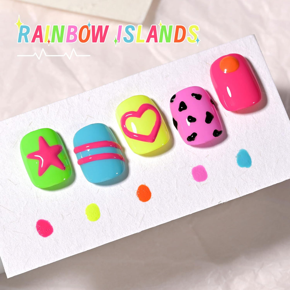 GAOY Neon Gel Nail Polish Set packaging—compact kit for easy home use