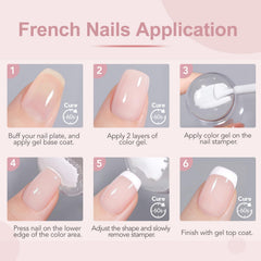 GAOY nude gel nail polish bottle for subtle French tips and layering.