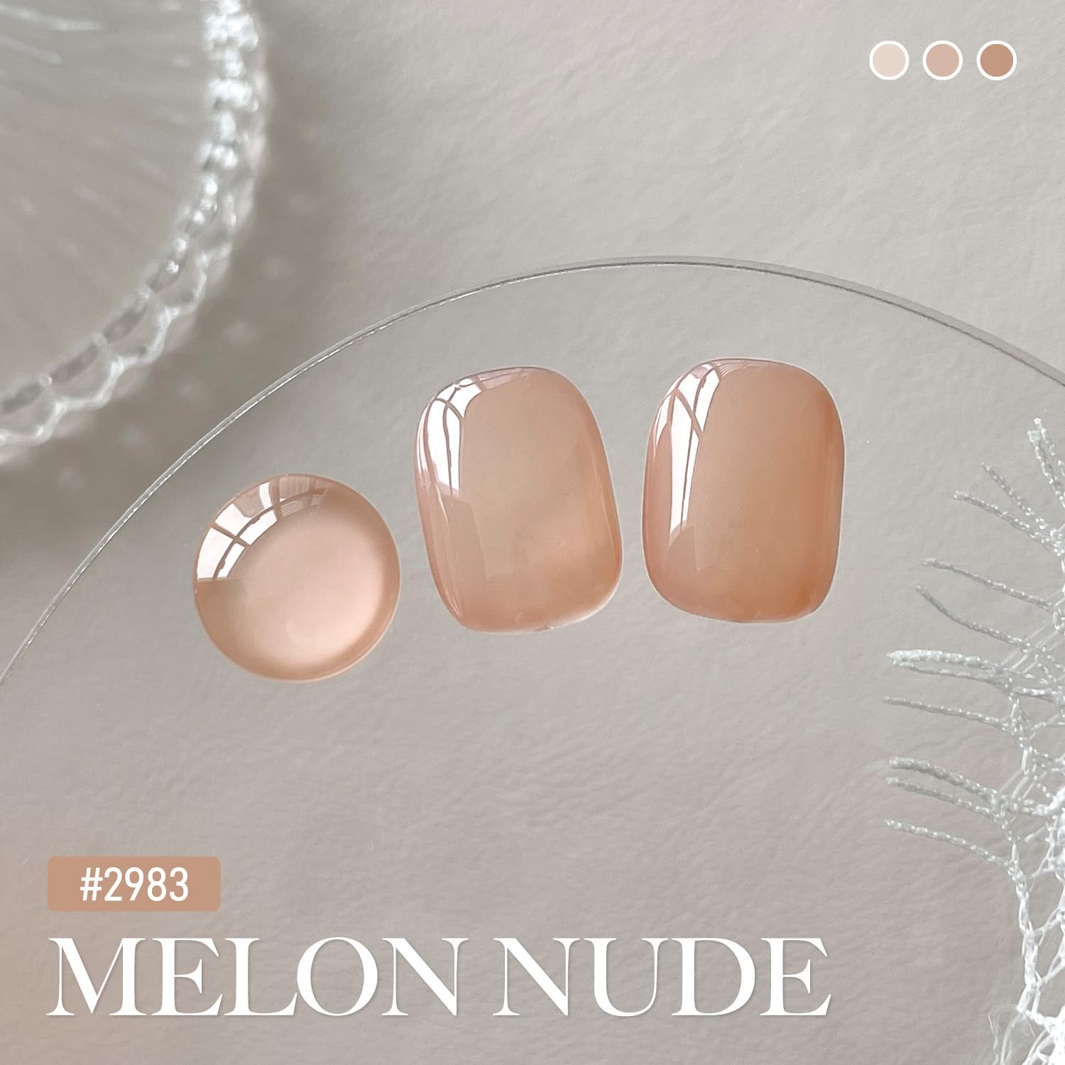 GAOY Nude Jelly Gel Nail Polish application layer shows buildable shade.