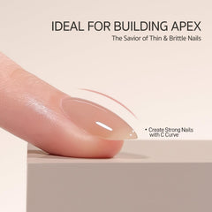 GAOY nude jelly pink shade applied for subtle, chic nail style.