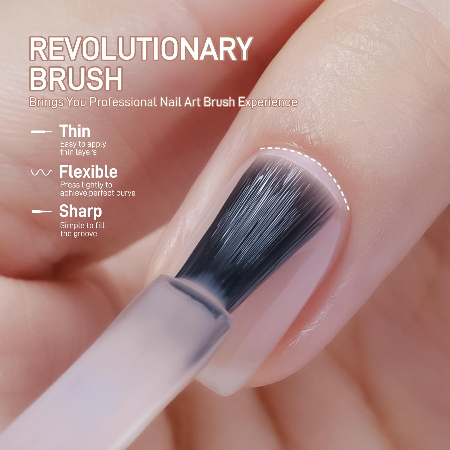 GAOY Nude Jelly polish in natural light display suitable for daily wear