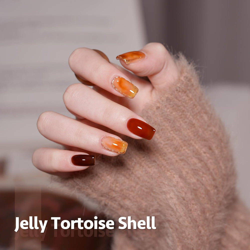 GAOY orange gel polish swatch for vibrant pumpkin-inspired nails.