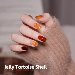 GAOY orange gel polish swatch for vibrant pumpkin-inspired nails.