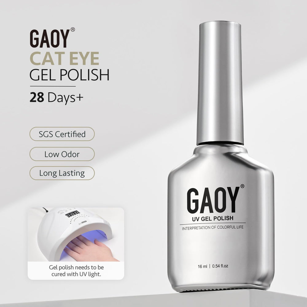 GAOY packaging shows 16ml gel polish and magnet included