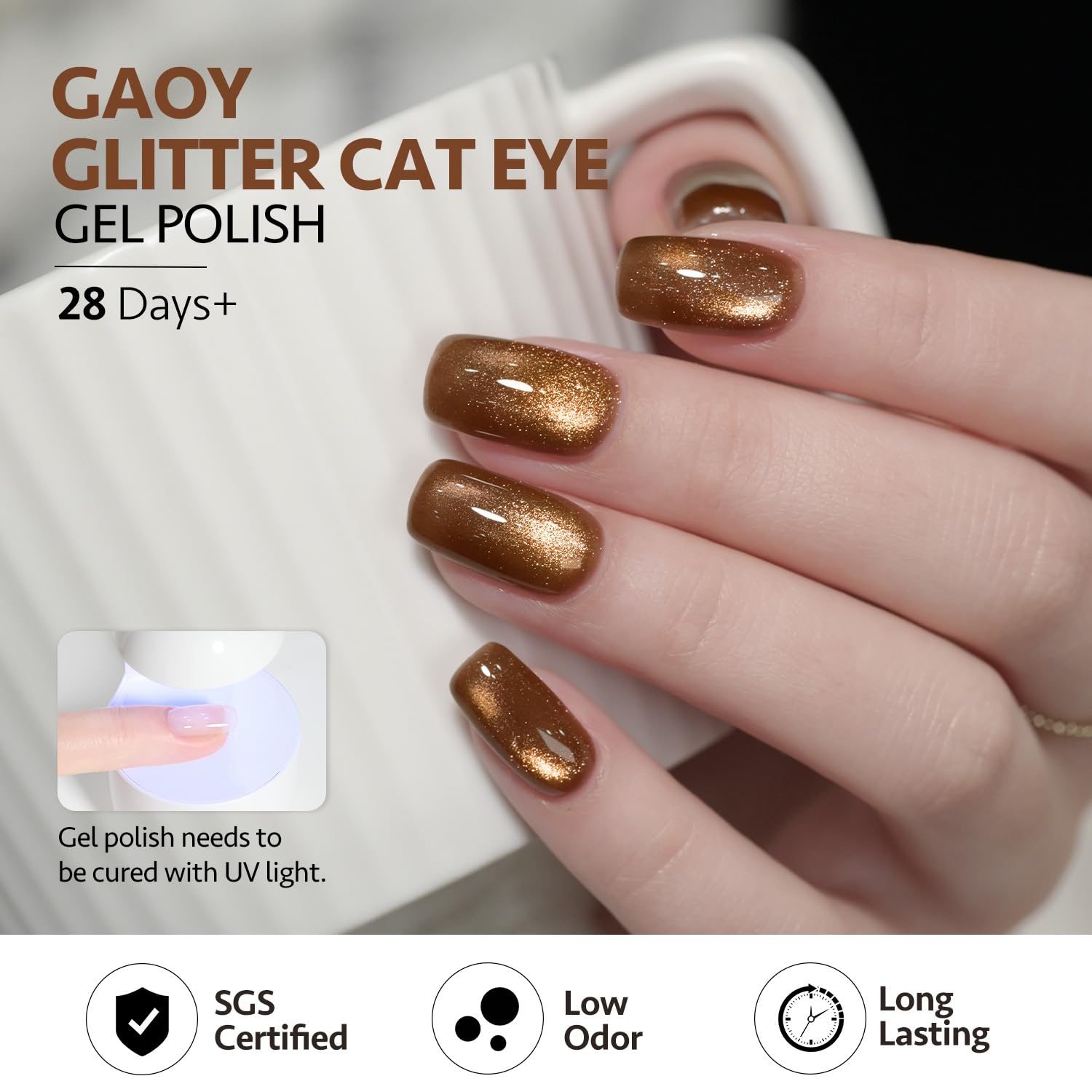 GAOY packaging includes magnet and polish for at-home manicures