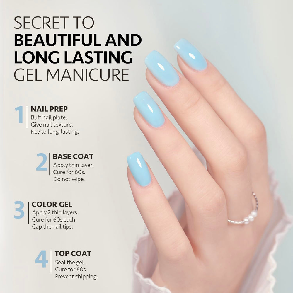 GAOY pastel gel nail polish soft candy design for spring manicures.