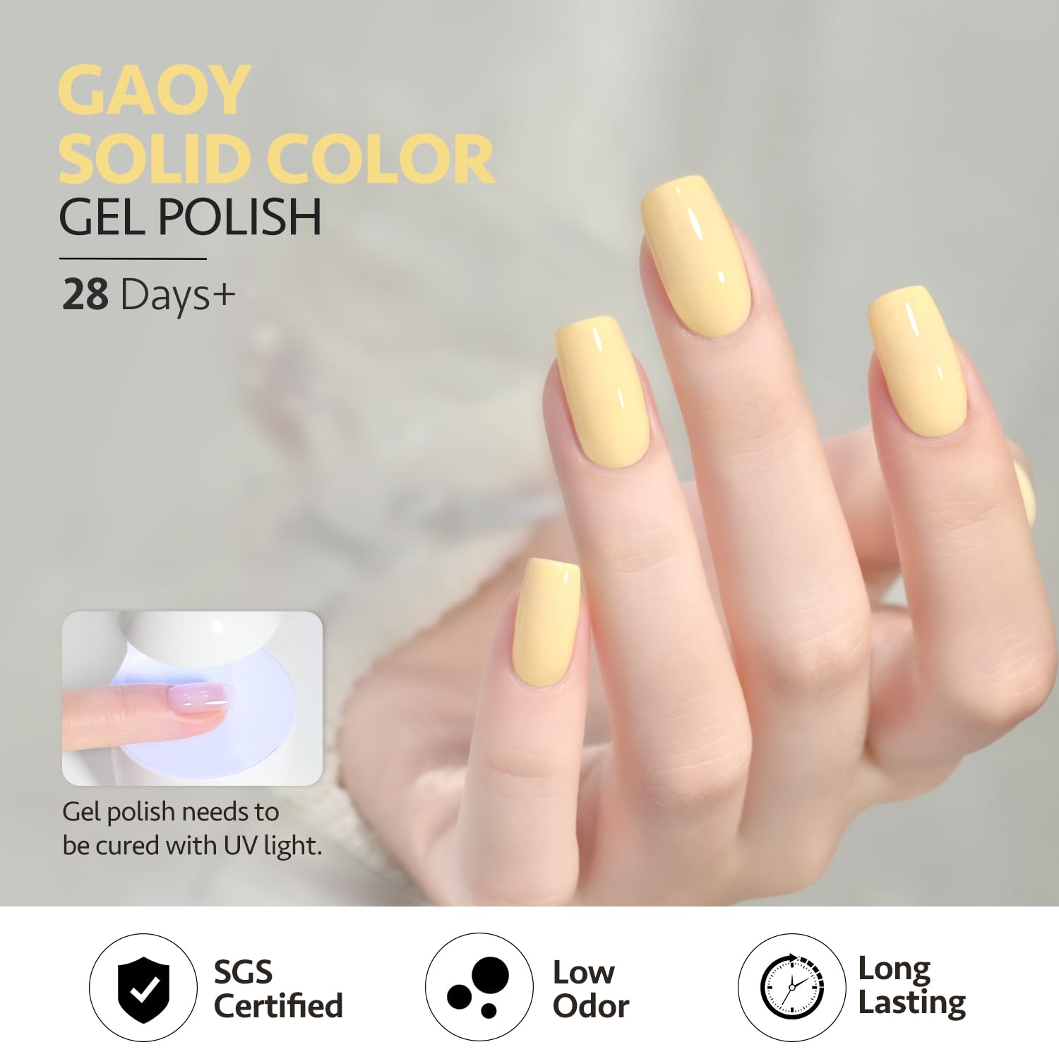 GAOY top coat adds glossy finish and extra wear protection.