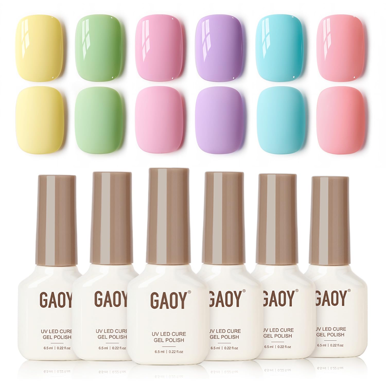 GAOY pastel gel nail polish pink bottle for a glossy manicure