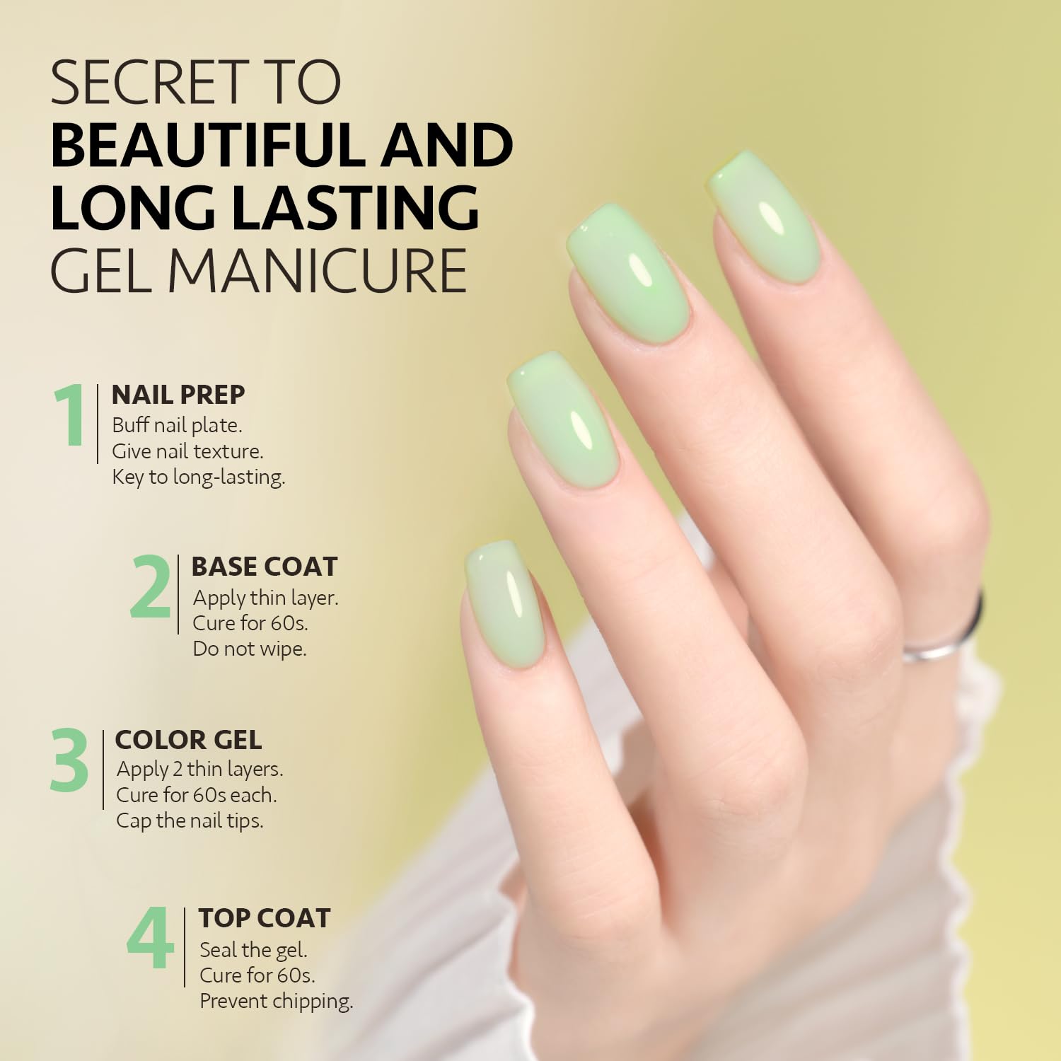 GAOY soak-off gel polish removal enables quick cleanup.