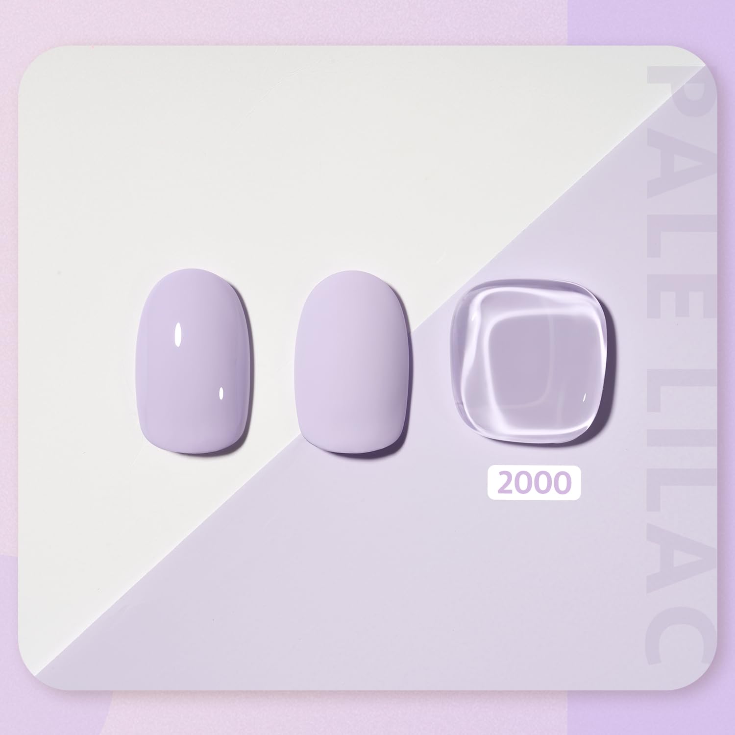 GAOY pastel purple gel nail polish application with two coats for even color.