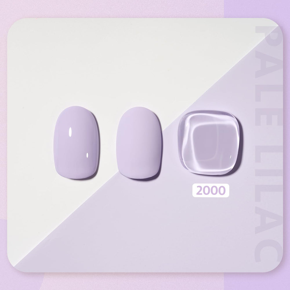 GAOY pastel purple gel nail polish application with two coats for even color.