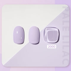 GAOY pastel purple gel nail polish application with two coats for even color.