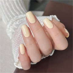 GAOY Pastel Yellow Gel Nail Polish bottle front for vibrant home manicure