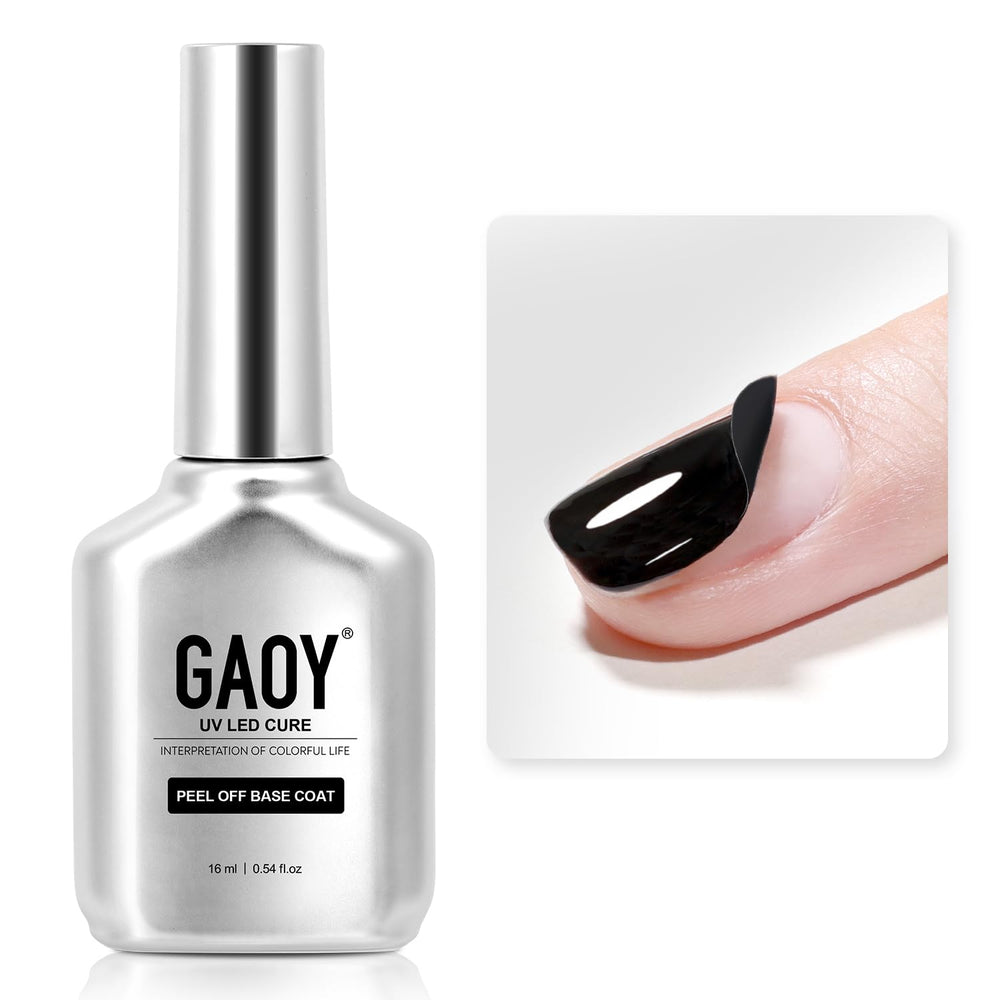 GAOY peel-off gel base coat bottle, clear foundation for gel nails